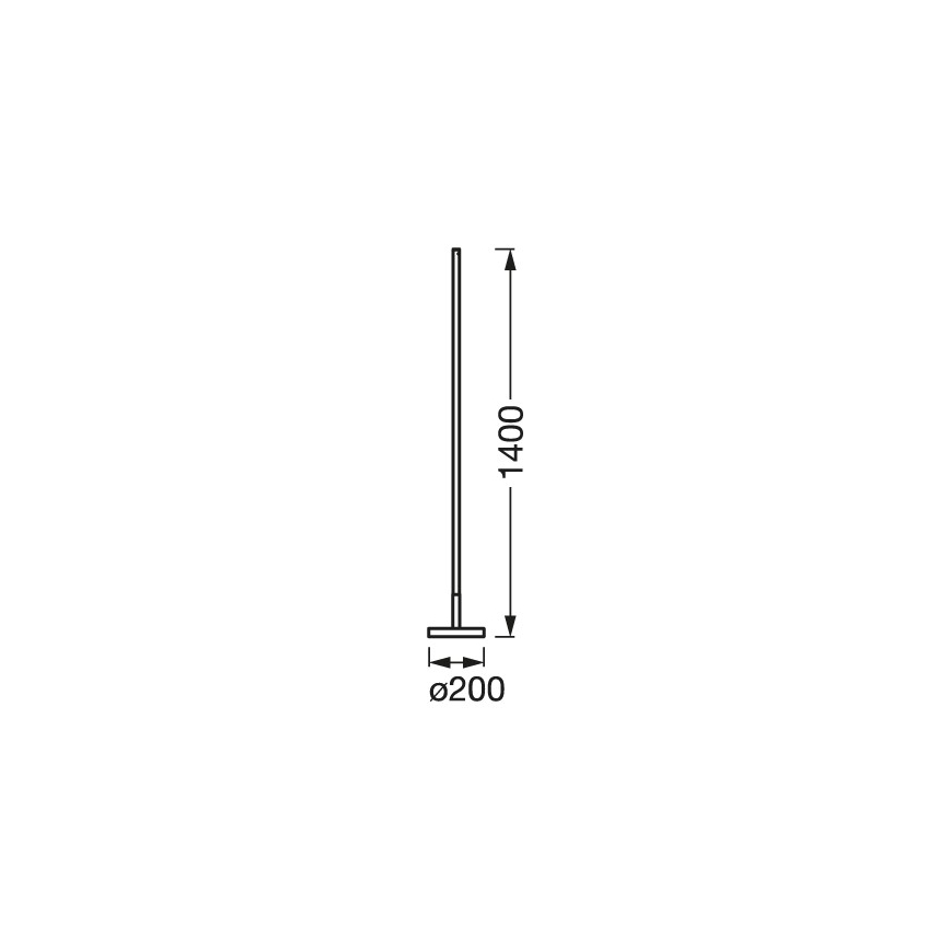 Osram - Lámpara de pie LED RGBW regulable SMART+ FLOOR LED/14W/230V 2700-6500K Wi-Fi negra + mando a distancia