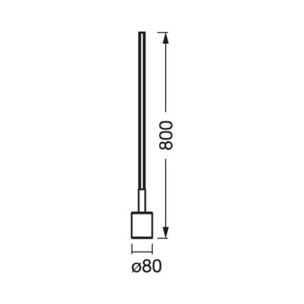 Osram - Lámpara de pie LED RGBW regulable SMART+ FLOOR LED/8W/230V 2700-6500K Wi-Fi negra + mando a distancia