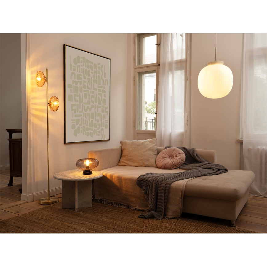 Osram - Lámpara de sobremesa DECOR SMOKE 1xE27/12W/230V negro/gris ahumado