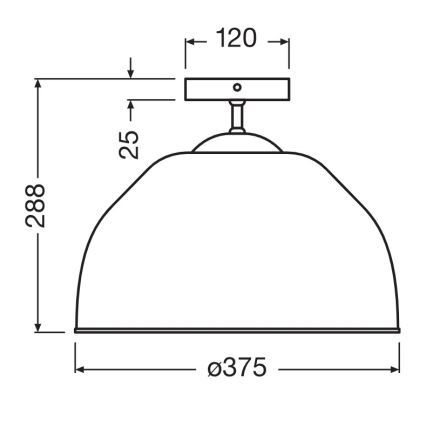 Osram - Lámpara de techo de superficie CAMEL BELL 1xE27/9W/230V Ø 37,5 cm