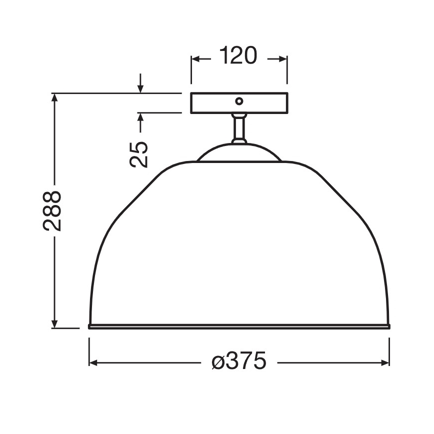 Osram - Lámpara de techo de superficie CAMEL BELL 1xE27/9W/230V Ø 37,5 cm