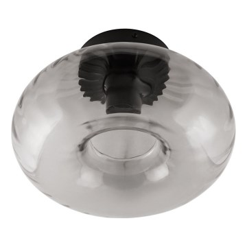 Osram - Lámpara de techo DECOR SMOKE 1xE27/12W/230V Ø 28 cm negro/gris ahumado