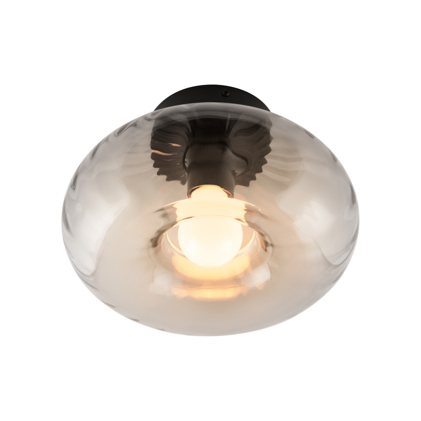 Osram - Lámpara de techo DECOR SMOKE 1xE27/12W/230V Ø 28 cm negro/gris ahumado