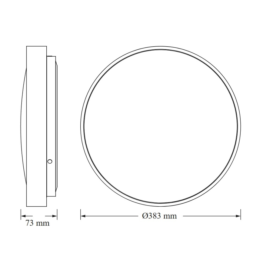 Osram - Lámpara de techo LED CEILING LUXO LED/24W/230V Ø 38 cm plateada