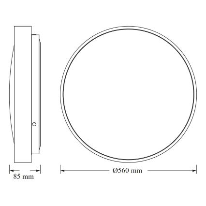 Osram - Lámpara de techo LED CEILING LUXO LED/60W/230V Ø 56 cm dorada