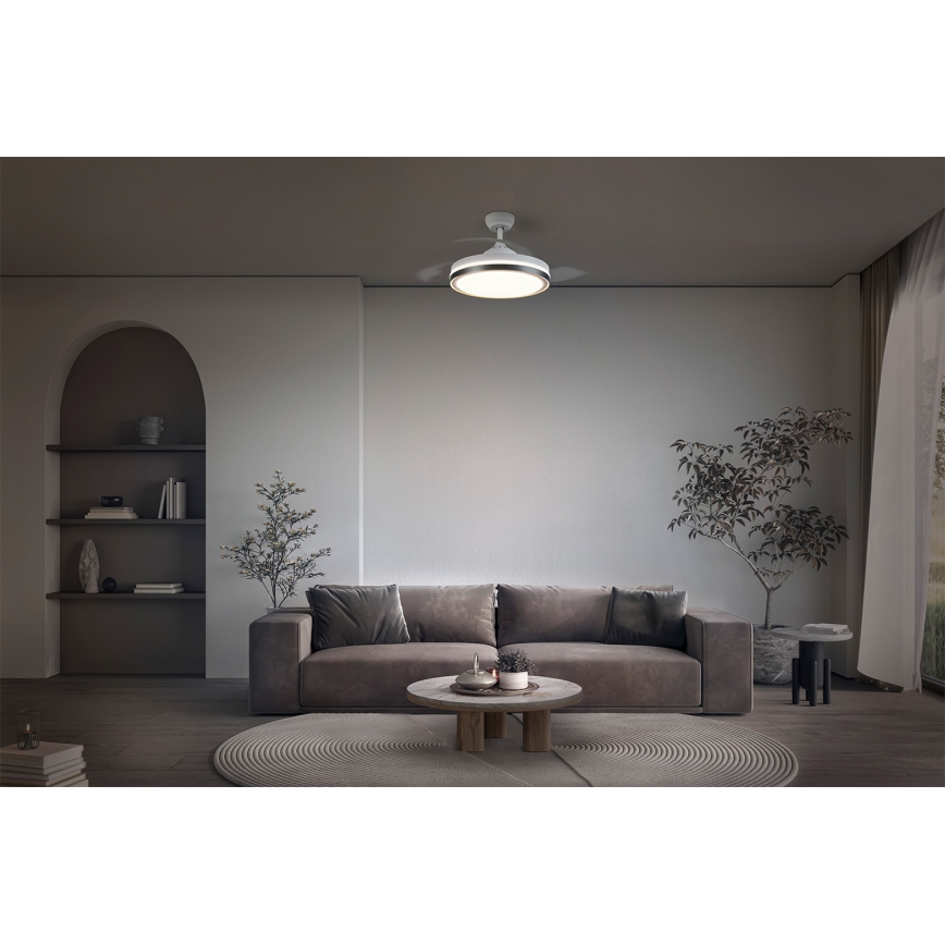 Osram - Lámpara de techo LED con ventilador CEILING FAN LED/66W/230V 3000/4000/6500K blanco + mando a distancia