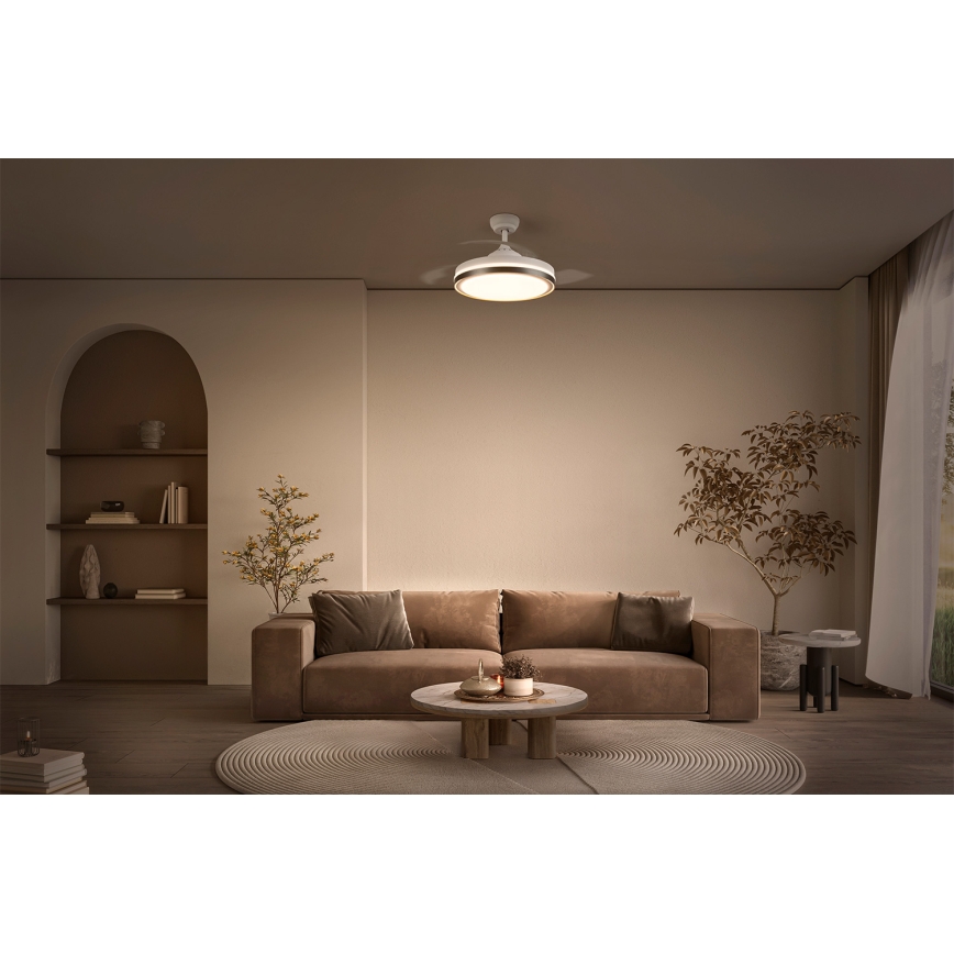 Osram - Lámpara de techo LED con ventilador VENTILADOR DE TECHO LED/66W/230V 3000/4000/6500K blanco + mando a distancia