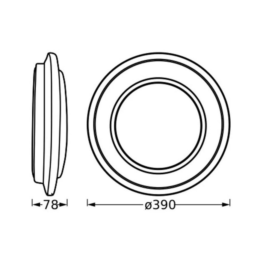 Osram - Lámpara de techo LED ORBIS BERLIN LED/24W/230V Ø 39 cm