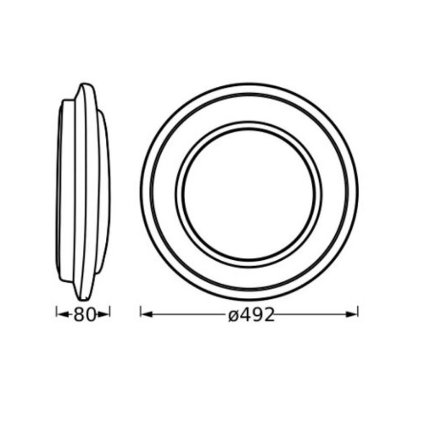 Osram - Lámpara de techo LED ORBIS BERLIN LED/36W/230V Ø 49,2 cm negra