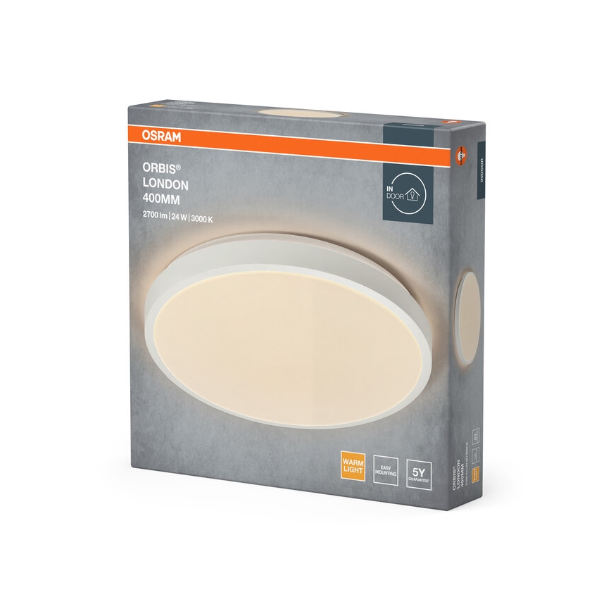 Osram - Lámpara de techo LED ORBIS LONDON LED/24W/230V, diámetro 39,5 cm, blanca