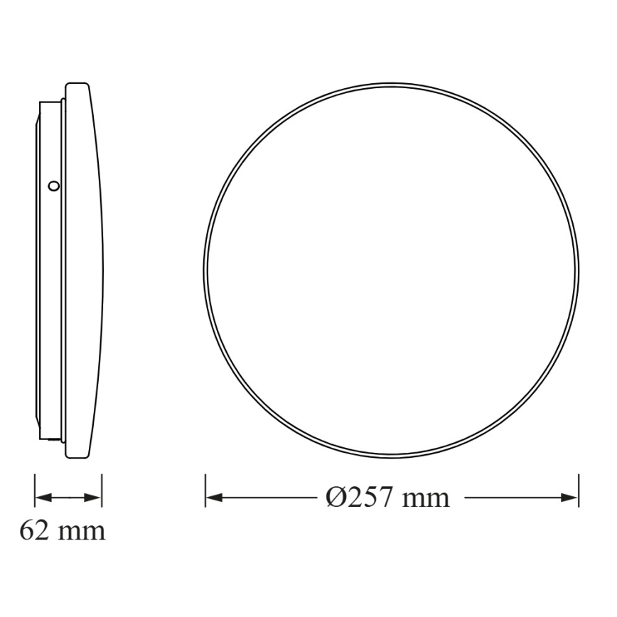 Osram - Plafón LED para baño con sensor crepuscular CEILING ROUND LED/12W/230V 4000K Ø 26 cm IP44 blanco