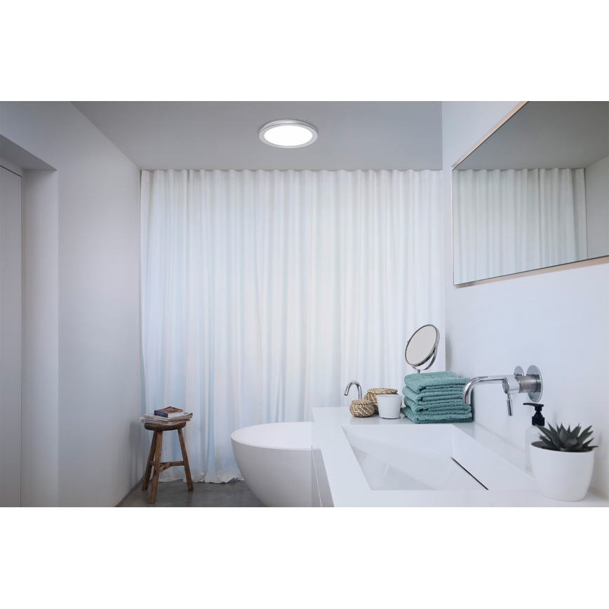 Osram - Plafón LED para baño ORBIS DISC LED/22 W/230 V 3000/4000 K Ø 30 cm IP44 cromo mate