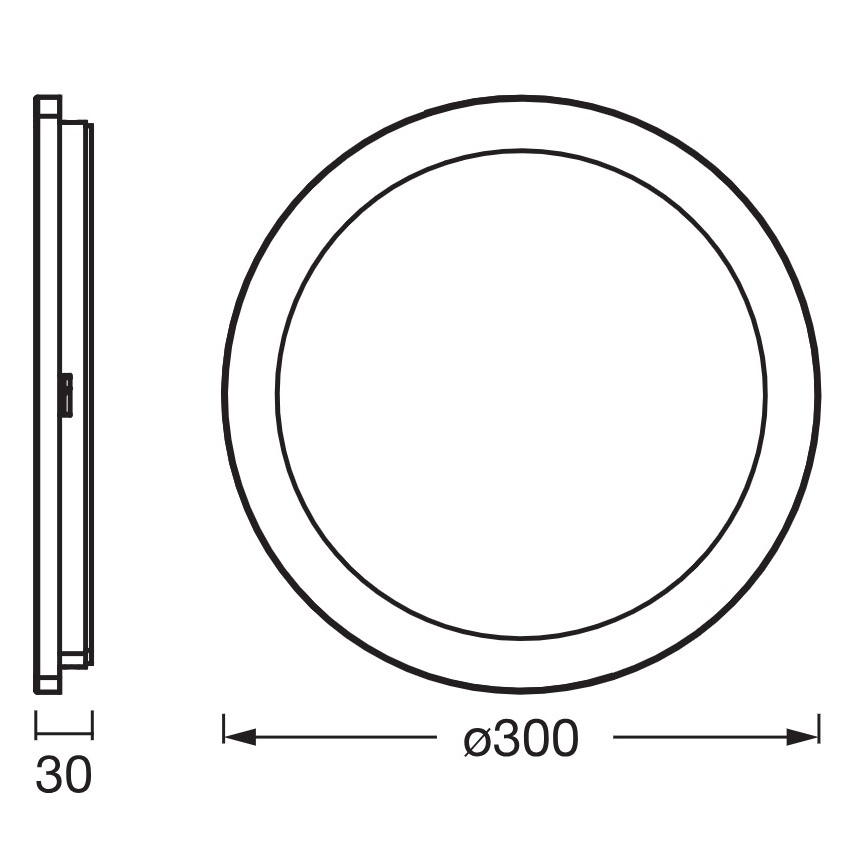Osram - Plafón LED para baño ORBIS DISC LED/22 W/230 V 3000/4000 K Ø 30 cm IP44 cromo mate