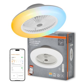 Osram - Lámpara de techo LED regulable con ventilador SMART+ LED/75W/230V 3000-6500K Wi-Fi + control remoto