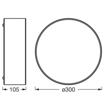Osram - Lámpara de techo ORBIS PARIS 1xE27/25W/230V Ø 30 cm crema