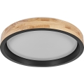 Osram - Lámpara de techo regulable LED MARIANO LED/24W/230V Ø 41 cm roble/negro