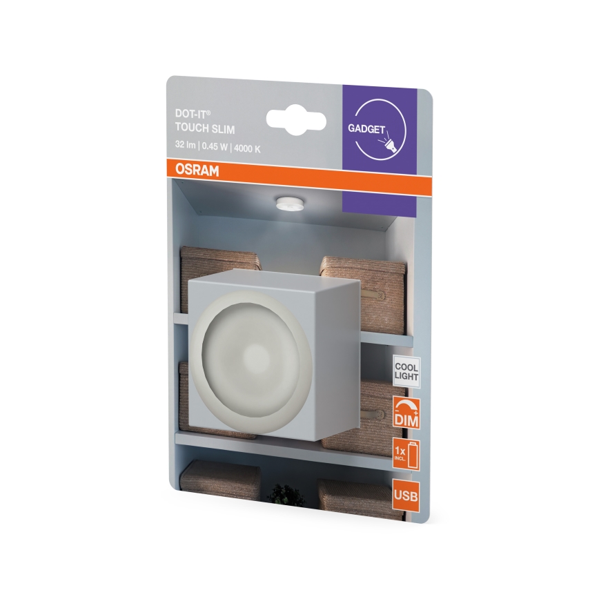 Osram - Luz orientativa LED regulable DOT-IT LED/0,45W/5V 500 mAh blanca