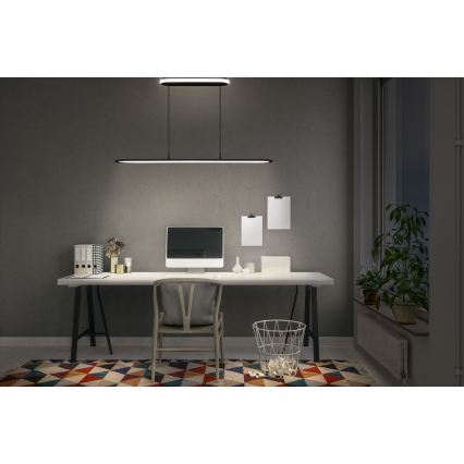 Osram - Lámpara colgante LED regulable con cable OFFICE LINE LED/57W/230V 4000K 100 cm CRI 90 negra
