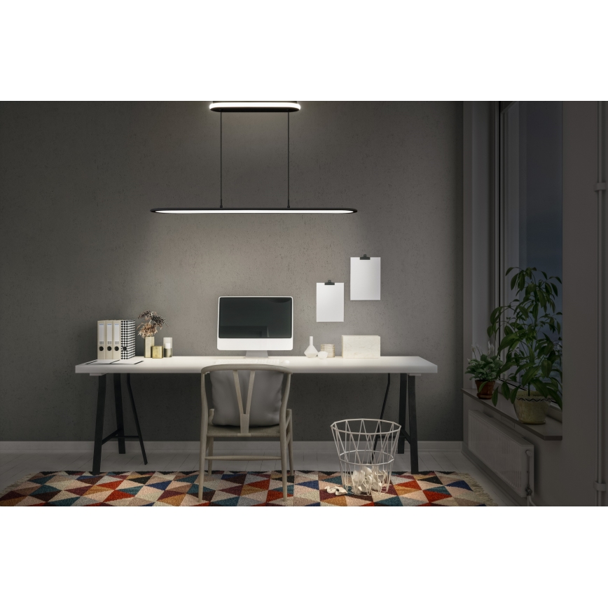 Osram - Lámpara colgante LED regulable con cable OFFICE LINE LED/57W/230V 4000K 100 cm CRI 90 negra