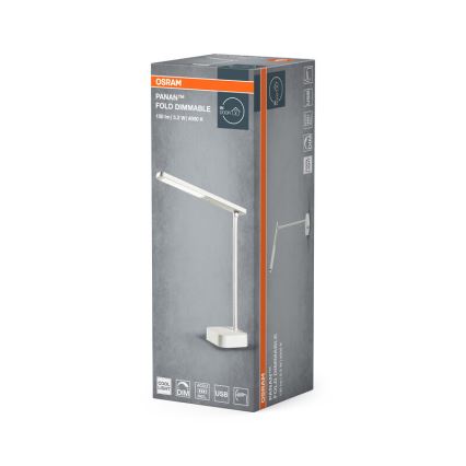 Osram - LED Lámpara de mesa táctil regulable PANAN LED/5,2W/5V 1200 mAh CRI 90