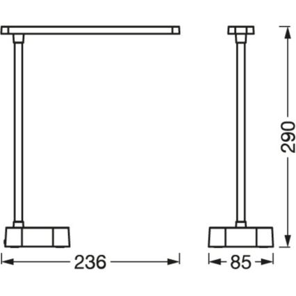 Osram - LED Lámpara de mesa táctil regulable PANAN LED/5,2W/5V 1200 mAh CRI 90