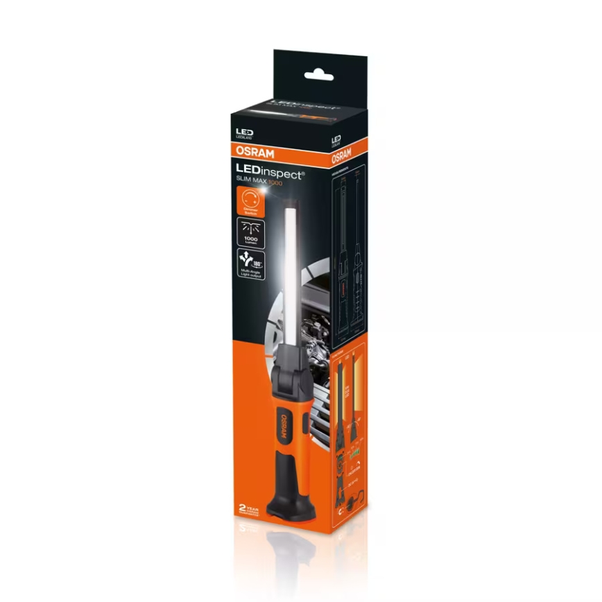 Osram - Linterna recargable LED regulable LEDINSPECT SLIM MAX1000 LED/9W/3,7V IP65 2600 mAh