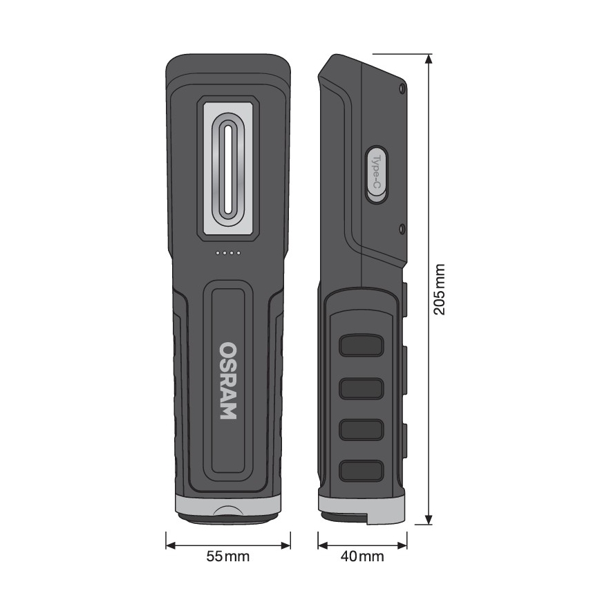Osram - Linterna LED recargable regulable LEDINSPECT WIRE-FREE PRO 600 LED/5W/3,7V IP54 2600 mAh