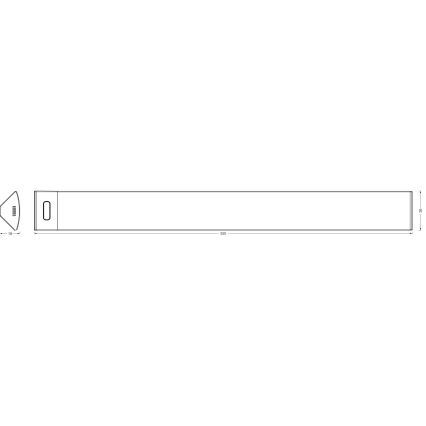 Osram - Luminaria LED regulable para debajo del mueble con sensor de movimiento LINEAR ANGLE LED/7,5W/230V 3000/4000/6500K 55 cm negra