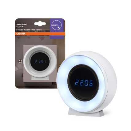 Osram - Reloj digital LED con retroiluminación NIGHTLUX LED/0,3W/5V 1000mAh 3000/4000/6500K blanco