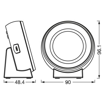 Osram - Reloj digital LED con retroiluminación NIGHTLUX LED/0,3W/5V 1000mAh 3000/4000/6500K blanco