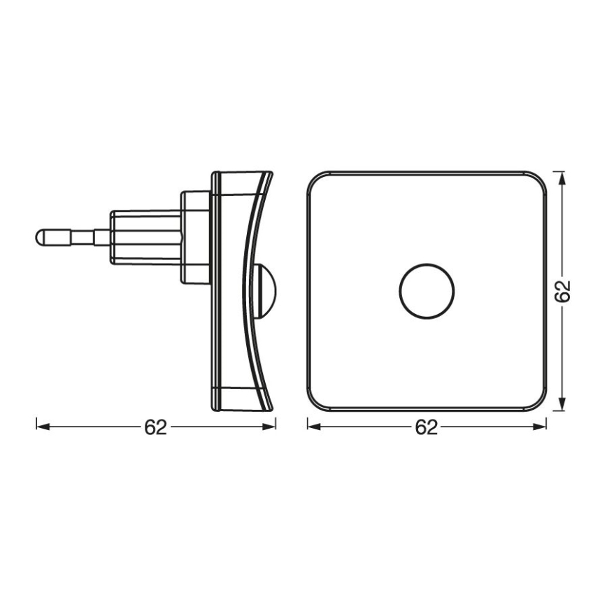Osram - Lámpara orientadora LED RGB para enchufe con sensor LUNETTA LED/0,3W/230V