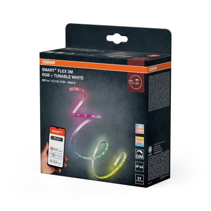 Osram - Tira LED exterior regulable RGB+TW SMART+ FLEX 3m LED/12,5W/230V 2700-6500K IP44 Wi-Fi