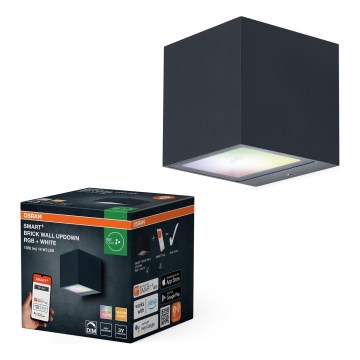Osram - LED RGBW aplique de pared regulable para exterior SMART+ BRICK LED/14W/230V IP44 Wi-Fi