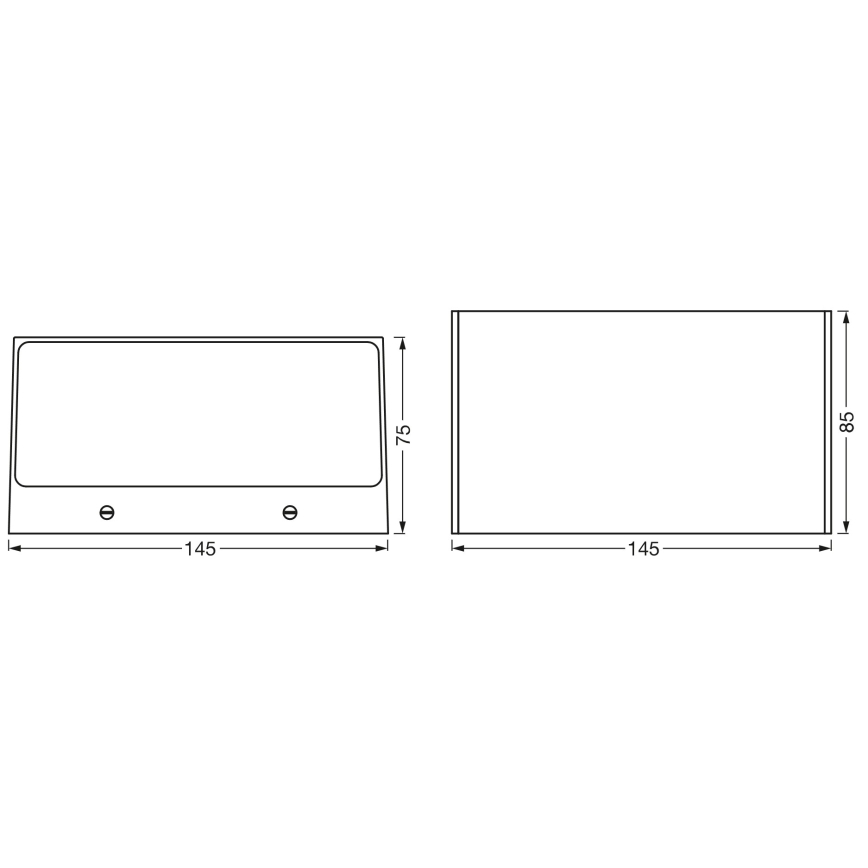 Osram - LED RGBW Aplique de pared exterior regulable SMART+ BRICK LED/14W/230V IP44 Wi-Fi
