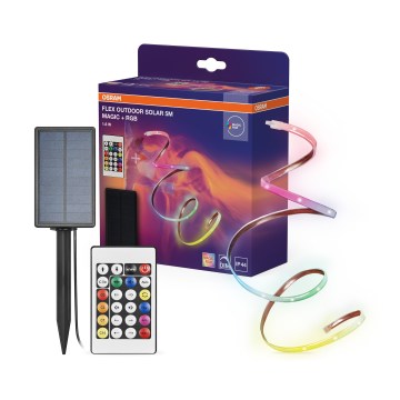 Osram - LED RGBW tira solar regulable FLEX MAGIC 5m LED/1,6W/3,7V 2000 mAh IP44 + control remoto