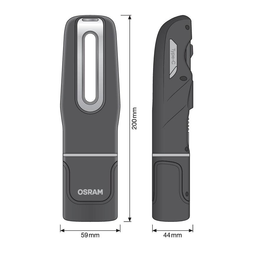 Osram - Linterna recargable LED regulable LEDINSPECT MINI250 LED/7W/3,7V IP65 2000 mAh