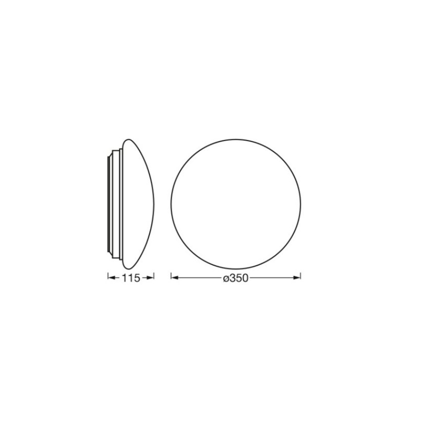 Osram - Luminaria de techo CEILING ESSENTIAL 2xE27/25W/230V Ø 35 cm blanco