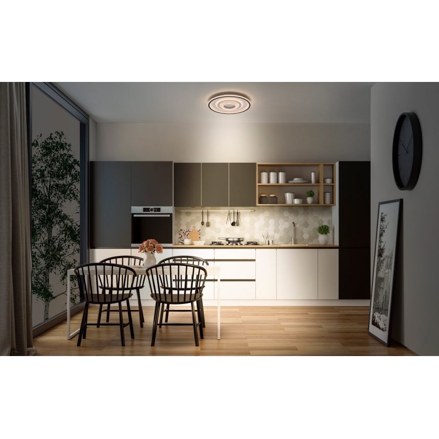 Osram - Luminaria de techo LED ORBIS CRISTALLY LED/50W/230V 2700/4000/6000K diámetro 43 cm blanco/negro