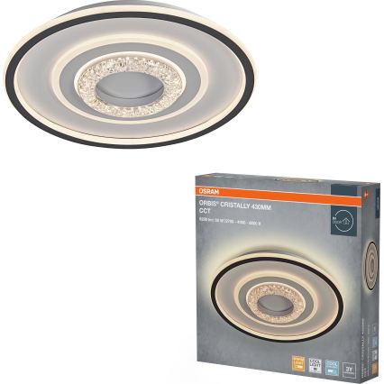 Osram - Luminaria de techo LED ORBIS CRISTALLY LED/50W/230V 2700/4000/6000K diámetro 43 cm blanco/negro