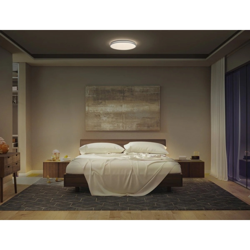 Osram - Luminaria de techo LED ORBIS DUBLIN LED/36W/230V, diámetro 49 cm, plateada