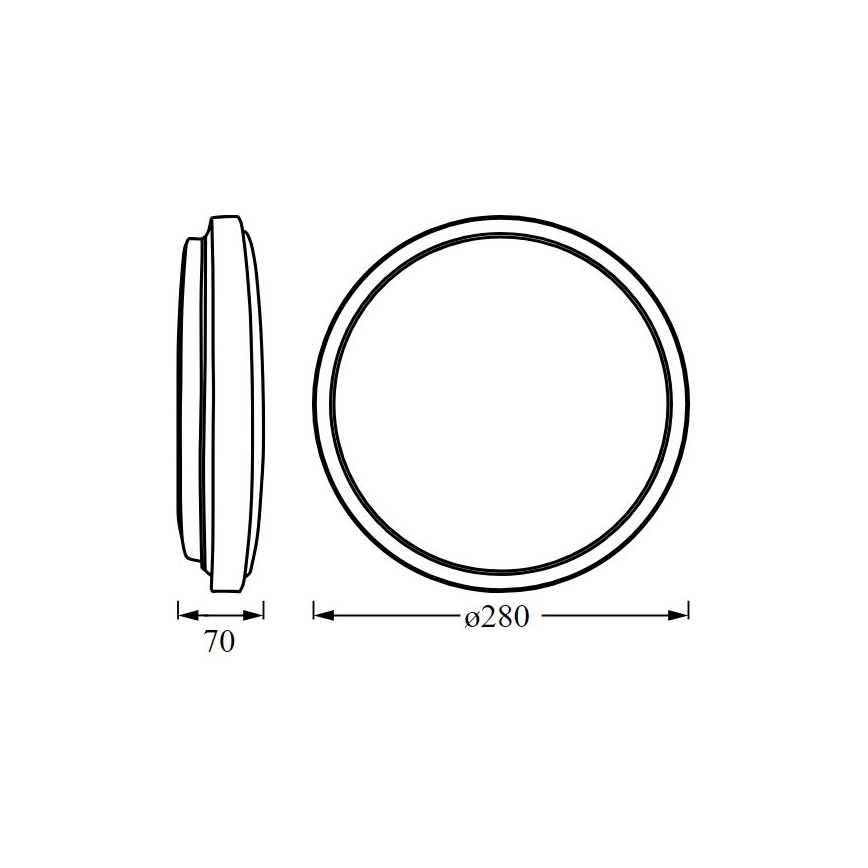 Osram - Luminaria de techo LED ORBIS LONDON LED/16W/230V Ø 28 cm negra