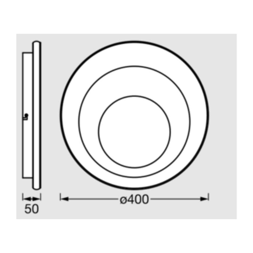 Osram - Luminaria de techo LED ORBIS SPIRAL LED/27W/230V, Ø 40 cm, blanca