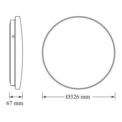 Osram - Plafón LED para baño con sensor crepuscular CEILING ROUND LED/18W/230V 4000K Ø 33 cm IP44 blanco