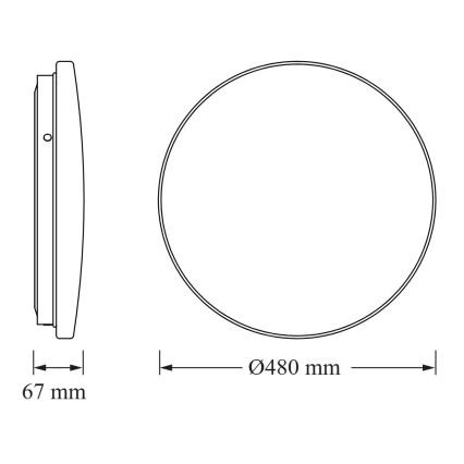 Osram - Lámpara LED de techo para baño CEILING ROUND LED/36W/230V 6500K diámetro 48 cm IP44 blanca