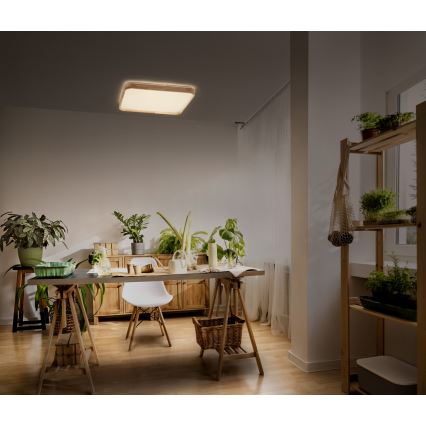 Osram - Luminaria LED de techo regulable ORBIS ALICIA LED/16W/230V 29,2x29,2 cm beige