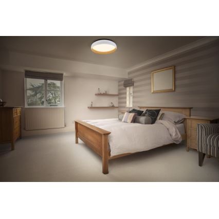 Osram - Lámpara de techo LED regulable ORBIS LIVIA LED/16W/230V Ø 30 cm blanco/marrón