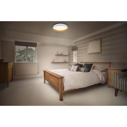 Osram - Plafón LED regulable ORBIS LIVIA LED/36W/230V Ø 52 cm blanco/marrón