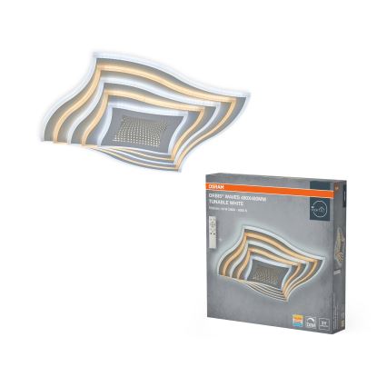 Osram - Lámpara de techo LED regulable ORBIS WAVES LED/43W/230V 2600-6000K 48x48 cm blanca + control remoto