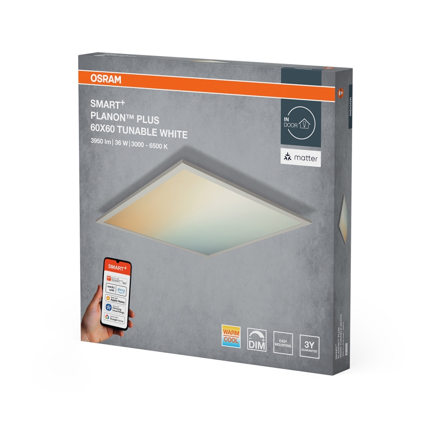 Osram - Luminaria de techo LED regulable SMART+ PLANON LED/36W/230V 60x60 cm 3000-6500K Wi-Fi