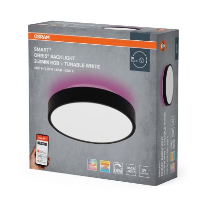 Osram - Luminaria de techo regulable LED RGBW SMART+ ORBIS LED/28W/230V Ø 35 cm 2700–6500 K Wi‑Fi